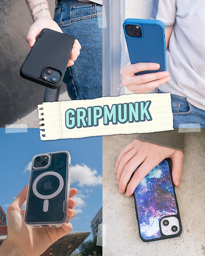 Smartish® iPhone 14 Slim Case - Gripmunk Compatible with MagSafe [Lightweight + Protective] Thin Grip Cover with Microfiber Lining - Spaced Out