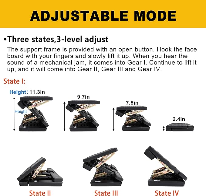 Adjustable Foot Rest Under Desk - Ergonomic Office Foot Stool with Massage, Leg Rest for Desk, Anti-Slip Design for Home & Work, Improves Posture (Gray)