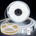 COB LED Strip Lights 65.6ft, LED Lights Daylight White 6000K Strip Lights with Remote& App, Dimmable Super Bright 24V White LED Tape Lights,Cabinet Office Lighting.
