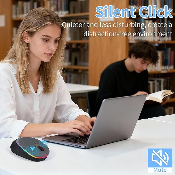 Ergonomic Wireless Bluetooth Mouse Vertical Rechargeable Silent Portable Ergo Mice with RGB Light & 2.4G USB Receiver,Dual Mode,for PC/Laptop/Computer/Desktop/Tablet/MacBook,Office Work Gift-Gray