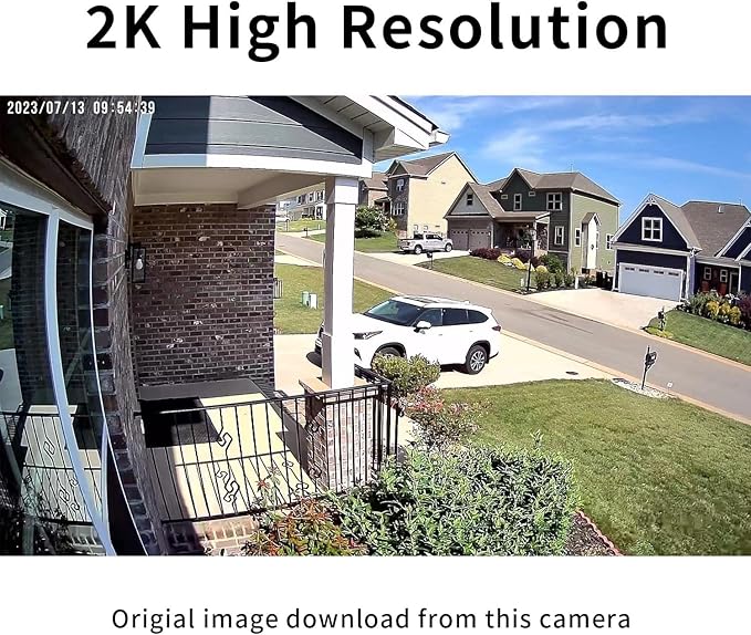 LETSCEE Cameras for Home Security Outdoor Indoor,Security Cameras Wireless Outdoor Battery Rechargeable WiFi,2K Night Vision, Motion Detection,No Month fee SD Card/Cloud Storage,Weather Proof