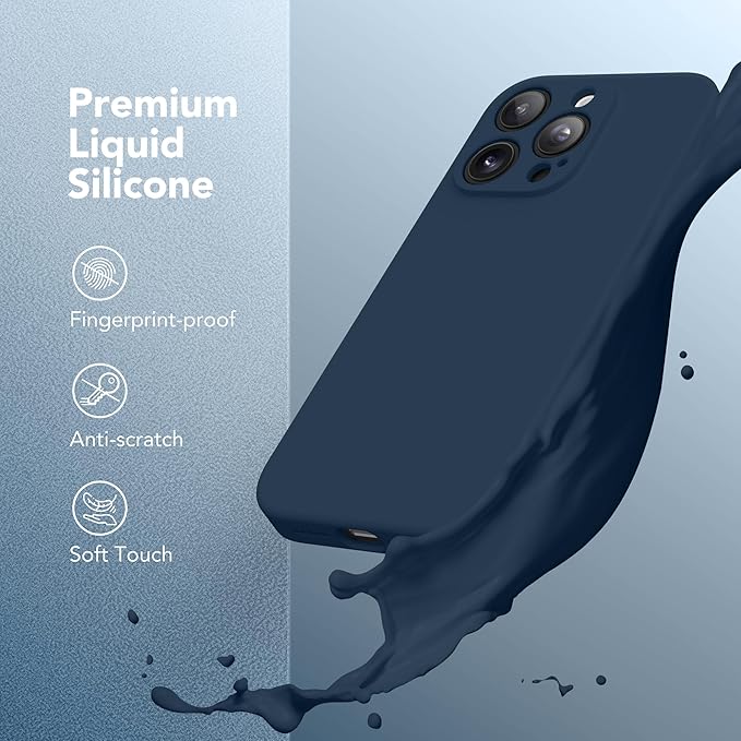 Magnetic for iPhone 13 Pro Max Case, Compatible with MagSafe, [Full Camera Protection][Screen Protector] Silicone Shockproof Protective Phone Case for iPhone 13 Pro Max 6.7", Cobalt Blue