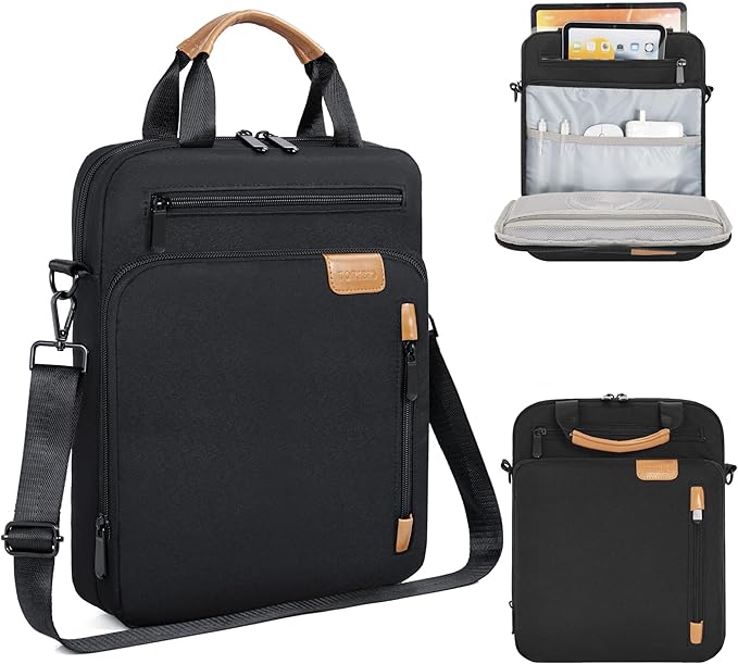 9-11 Inch Tablet Sleeve Bag, Padded Protective Travel Carrying Case for iPad A16 2025, iPad Air M4 11-inch 2026 M3 M2, iPad Pro M5/M4 11 inch, iPad 10/9/8/7th, Galaxy Tab A9+/S9/S8 11" | with shoulder Strap