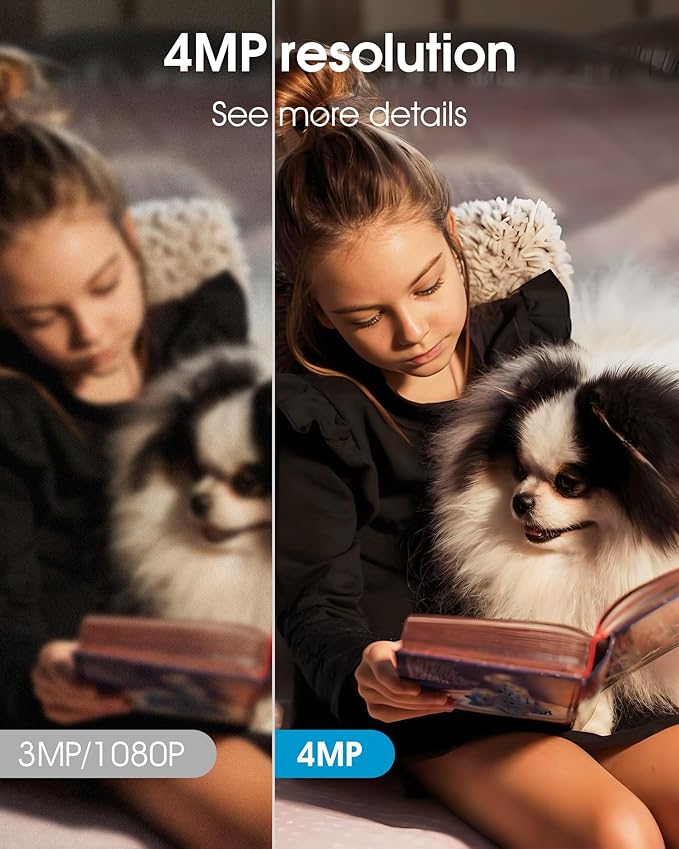 ARCCTV Indoor Security Camera, Camera for Home Security, 5G&2.4GHz Pet Camera with WiFi 6, Motion Tracking, 2-Way Audio, Night Vision, Cloud & SD Card Storage, Compatible with Alexa