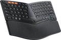 ProtoArc Bluetooth Ergonomic Keyboard, EK04 Mini Compact Wireless Ergonomic Keyboard, Hard Palm Rest, Multi-Device, Split Design, Rechargeable, Compatible with Windows, Mac OS - Black