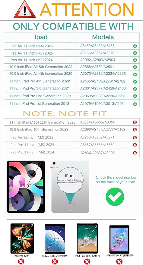 Vimorco for iPad Air 11 Inch Case M4/M3/M2 2026/2025/2024, for iPad Air 5th/4th Gen Cases 10.9-inch, for iPad Pro 11 Inch Case 4th/3rd/2nd/1st Generation Pencil Holder/Hand Strap/Pocket, Ocean Mermaid