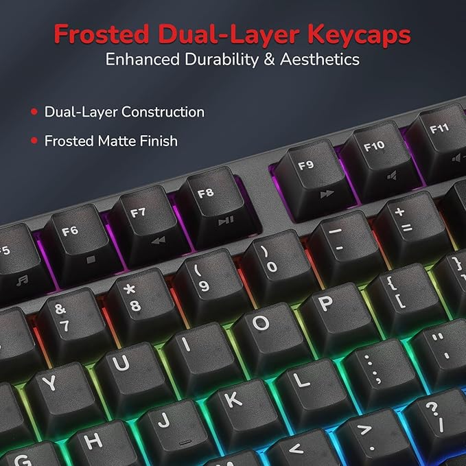 RK ROYAL KLUDGE S104 Wireless Mechanical Keyboard w/Screen & Knob, Full Size Gaming Keyboard with 8000mAh Battery, RGB Backlit Hot Swappable Pre-lubed Switches, Creamy Sounding Computer Keyboards
