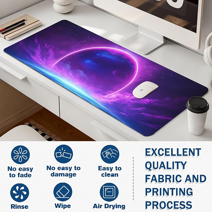 Extended Mouse Pad for Gaming & Office - 31.5"x11.8" Large Desk Mat with Smooth Surface and Stylish Design for PC, Home Office Decor, and Work