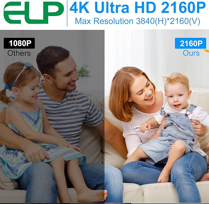 ELP 4K USB Camera with Microphone 5-50mm Varifocal Lens Manual Zoom Webcam 8MP IMX317 Sensor 3840x2160@30fps UVC for Windows, Linux, Mac, Raspberry Pi, etc.