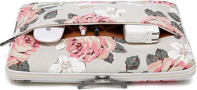 Canvaslife Pink Rose Laptop Sleeve 15 Inch 15 Case and 15.6 Laptop Bag