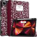 Soke for iPad Pro 11 Case (M2) 2022/2021/2020 with Pencil Holder - [Full Body Protection + Apple Pencil Charging + Auto Wake/Sleep], Soft TPU Back Cover for 2022 iPad Pro 11 inch(B-Book Wine)