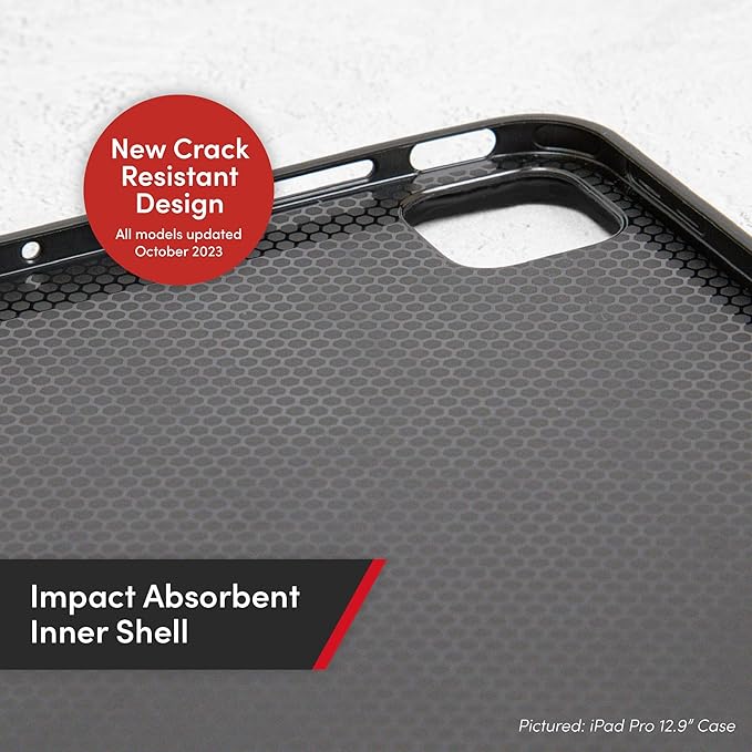 Casemade Real Leather Case Compatible with iPad Pro 11” M5 (2025)/M4 (2024) - Full-Grain Leather Cover, Auto Sleep/Wake, Dual Stand Position (Black)