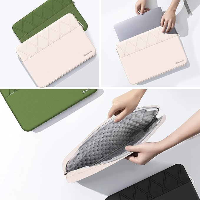 Smatree Laptop Sleeve for 16 inch Samsung Galaxy Book5/4/3 Pro, for Galaxy Book5/4/3 Pro 360, for GalaxyBook 4 Edge Copilot+PC, for GalaxyBook 4/3 Ultra, Laptop Case with Pocket, White (E613W)