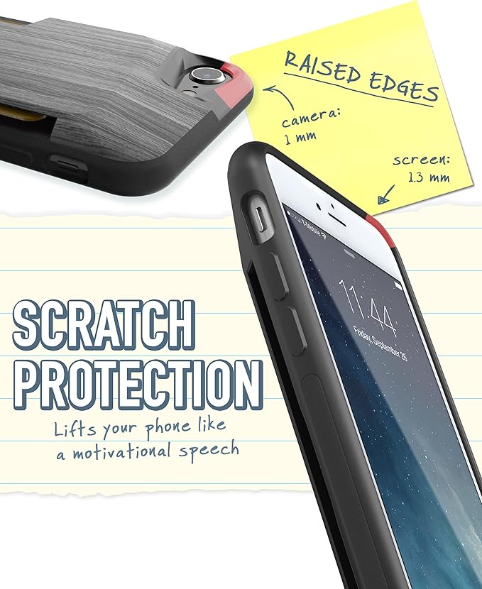Smartish® iPhone 7/8 / SE Wallet Case - Wallet Slayer Vol. 1 [Slim + Protective] Credit Card Holder - Drop Tested Hidden Credit Card Slot Cover for Apple iPhone 7/8 / SE - Chef's Special