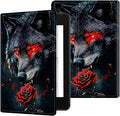 for All-New 6" Kindle 11th Generation 2024/2022 Release E-Reader Case, Slim Kickstand Stand Leather Smart Cover with Auto Wake/Sleep, Green Sky Cat