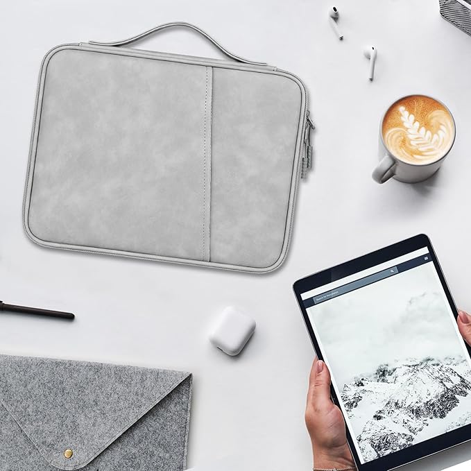 Lacdo Tablet Sleeve Bag Carrying Case for 11 inch iPad A16 / 11 inch iPad Air M4 M3 M2 / 11" iPad Pro M5 M4 / 10.9" iPad / 10.2" iPad / 10.9" iPad Air, 11" Samsung Galaxy Tab A9+, iPad Sleeve, Gray