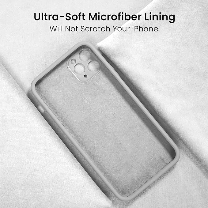 FireNova Designed for iPhone 14 Pro Max Case, Silicone Upgraded [Camera Protection] Case, Soft Anti-Scratch Microfiber Lining Inside, 6.7 inch, White