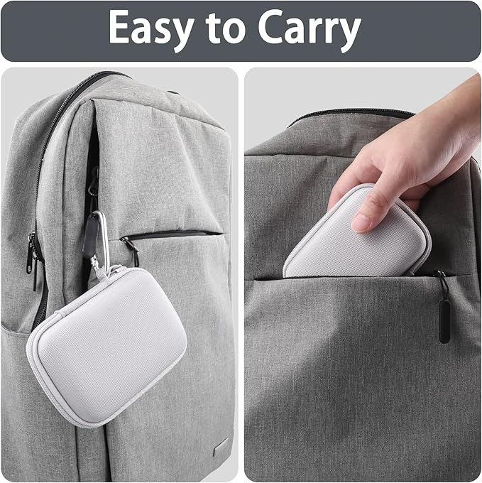 Hard Carrying Travel Case for PLAUD Note/Note Pro AI Voice Recorder,Compatible with Digital Recorder and Magnetic Protective Case(White)