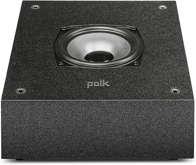 Polk Monitor XT90 Hi-Res Height Speaker Pair for 3D Sound Effect - Dolby Atmos-Certified, DTS:X and DTS Virtual:X Compatible, Surround Sound Speakers, 4" Dynamically Balanced Woofer, Midnight Black