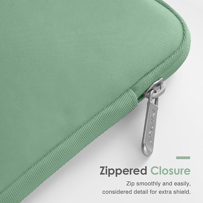 MoKo Padded Ereader Sleeve Case for 6-7 inch Tablet Bag, Compatible with 7" eReader Colorsoft Signature Edition 2024, 6" Kobo, 6" Nook, Dark Green