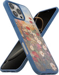Smartish® iPhone 16 Pro Max Magnetic Case - Gripmunk Compatible with MagSafe [Lightweight + Protective] Slim & Thin Grip Cover with Microfiber Lining for Apple iPhone 16 Pro Max - Wildflower Fields