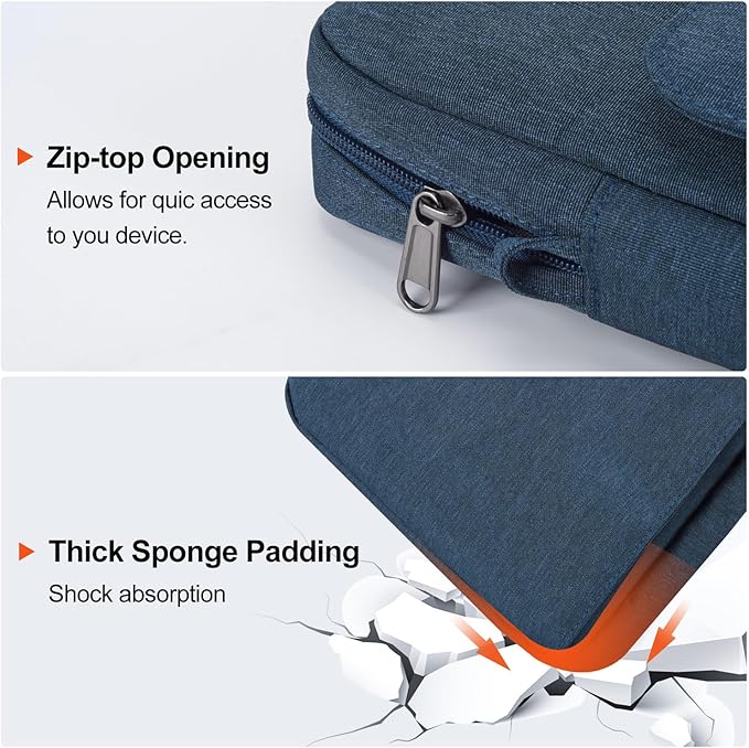 12.9-14.2 Inch Tablet Sleeve Bag for Samsung Galaxy Tab S11 S10 S9 S8 Ultra 14.6",13" iPad Air M2 M3 M4/Pro M5 M4/Pro 12.9, MacBook Air 13.6"/Pro 14.2"/Neo 13/Surface Laptop/Surface Pro 11 Case-Blue