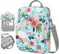 Dadanism 9-11 Inch Tablet Sleeve Bag Carrying Case with Shoulder Strap for iPad (A16) 11", iPad 10th Gen 10.9", iPad Air M4/Pro M5 11", iPad 9/8/7th 10.2", Galaxy Tab A11+ Plus 11",Grass+Flower