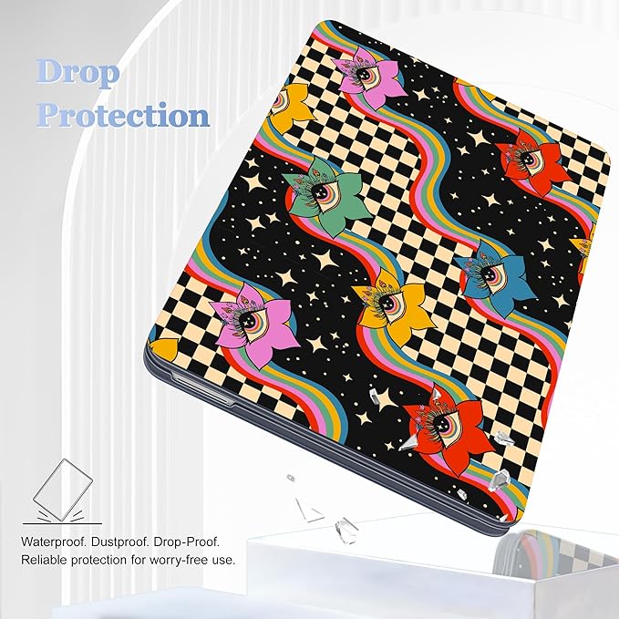 Tuiklol for 2026 MacBook Neo 13 Inch A18 Pro Chip Case, (Model A3404) Anti-Scratch Anti-Drop Slim Hard PC Shell Case with Shockproof Protective MacBook Neo Laptop Cover, Flowers & Eyes