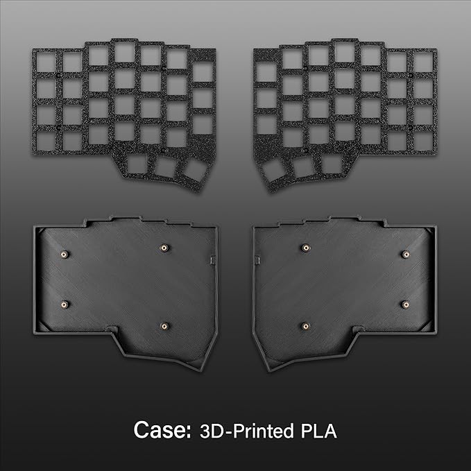 YIVU 60% Split Keyboard, Programmable Ergonomic Mechanical Keyboard with QMK/Vial, Hot-Swap 3/5 Pin, C-to-C Link, Dual Rotary Encoders & RGB, for Coding and Gaming