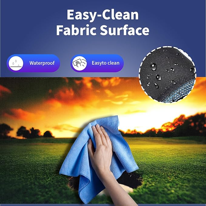 Extra Large Gaming & Office Mouse Pad (31.5" x 11.8") – Golf Ball Near Hole Golf Field, Premium XXL Desk Mat with Durable Stitched Edges & Smooth Fabric Surface & Anti-Slip Rubber Base
