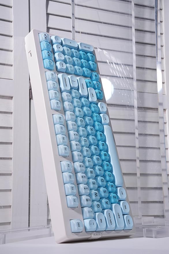 ZORNHER ZH980 Foundation Wireless Mechanical Keyboard,95% Blue Creamy Keyboard with Number Pad,Hot-Swappable Gaming Keyboard,Jelly Keycaps,Creamy Sounding Linear Switches,Hot-Swappable,Full Size