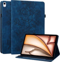 Case for iPad Air 13 Inch M4/M3/M2(2026/2025/2024), iPad Pro 12.9 inch 6th/5th/4th/3rd Gen, Auto Wake/Sleep Slim PU Leather Folio Cover with Multi-Angle Stand and Pen Holder, Blue