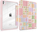 Case for iPad Pro 11 inch (M5) 2025 (M4) 2024 Release Slim Lightweight Cute Light Pink Cover with Clear Back TPU Edge Pencil Holder Trifold Stand, Cute Bunny