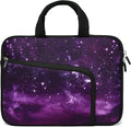 11 11.6 12 12.1 12.5 inches Laptop Sleeve Chromebook Case Ultrabook Case Notebook Sleeve PC Messenger Bag Tablet Case Neoprene Handle Sleeve for Adult Men Women, Two Pockets (Purple Galaxy)