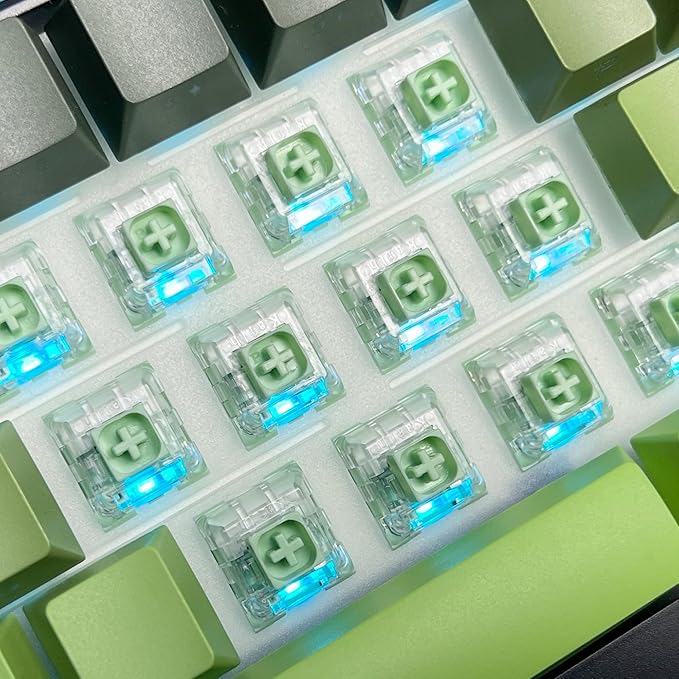Kailh Box Bamboo Clicky Keyboard Switch,3-pin 55gf Heavy Typing & Gaming Switches for MX Mechanical Keyboard(72pcs)