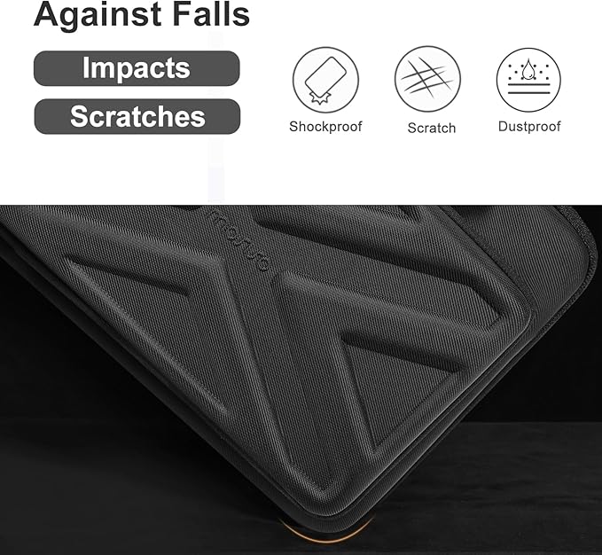 MOSISO Laptop Bag for Men,17-17.3 inch Computer Bag Compatible with Dell XPS/HP Pavilion/Ideapad/Acer/Alienware/HP Omen Notebook, Hard Shell Laptop Case with Front Pocket&Shoulder Strap, Black
