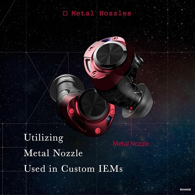 AVIOT TE-ZX1 Wireless Earbuds - World's First 5-Driver Tribrid System, High-Resolution Audio, LDAC Technology, Hybrid Noise-Cancelling, Cowboy Bebop Edition, Waterproof IPX4 (TE-ZX1-US1)