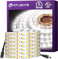 HitLights LED Strip Lights Cool White 5000K, 16.4ft High Density 12V Tape Light, UL-Listed, 600 LEDs, 300Lm/ft, Flexible Dimmable Rope Lights for Bedroom, Kitchen, Cabinet (Power Source Not Included)