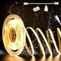 PAUTIX COB LED Strip Light IP65 Waterproof 32.8ft/10m 5040LEDs Warm White 2700K,High Lumen Flexible CRI93+ LED Tape 24V Super Bright,for Home&Office Lighting Project(Adapter&Dimmer Sold Separately)