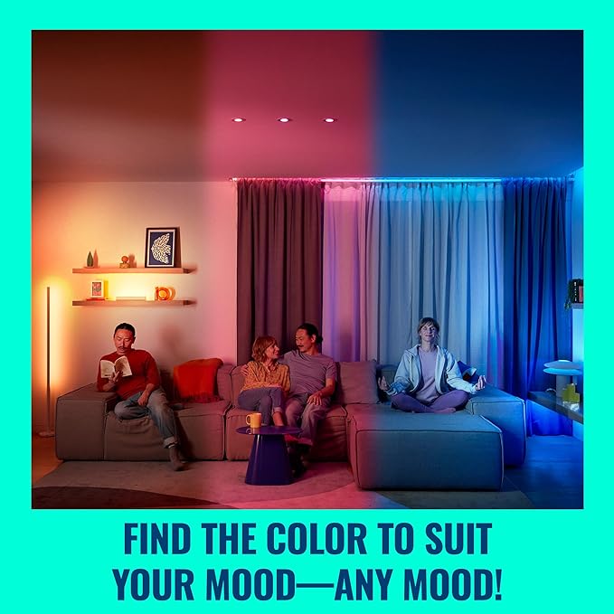 WiZ Connected 100W A19 LED Smart Light Bulbs Color 3-Pack - Connects to Your Wi-Fi - E26 Smart Bulb - Control with Voice or App + Activate with Motion - Matter Compatible