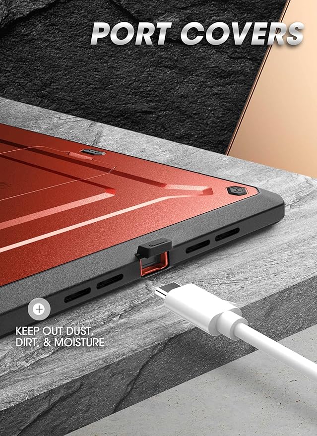 SUPCASE for iPad mini 7 Case A17 Pro 2024 (UB Pro), [Built-in Screen Protector & Pencil Holder & Stand] [Support Apple Pencil Charging] Protective Case for iPad mini 7th/6th Generation 8.3", Ruddy