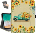 for iPad (A16) 11Th/10Th Generation Case 2025/2022, for iPad Case 11Th/10Th Generation, 10Th/11Th Gen iPadCase Cover Pencil Holder/Hand Strap/Pocket/Adjustable Stand, Sunflower Truck