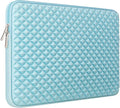 RAINYEAR 16 Inch Laptop Sleeve Diamond Foam Shock Resistant Padded Protective Case Fluffy Lining Zipper Cover Carrying Bag Specially Compatible with 16" MacBook M1 M2 M3 M4 M5 A3428 A3429 (Blue)