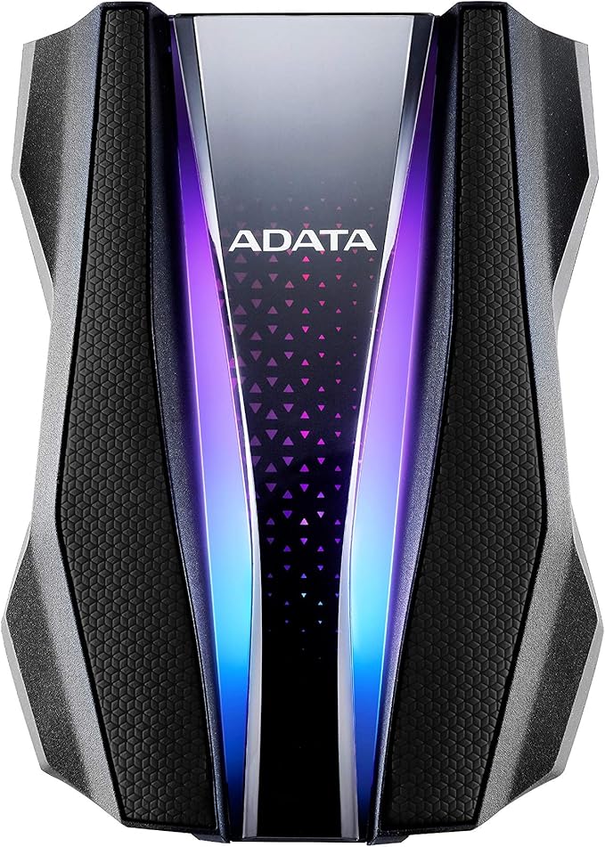ADATA HD770G 1TB RGB USB 3.2 IP68 Waterproof Dropproof Dustproof External Portable HDD Black (AHD770G-1TU32G1-CBK)