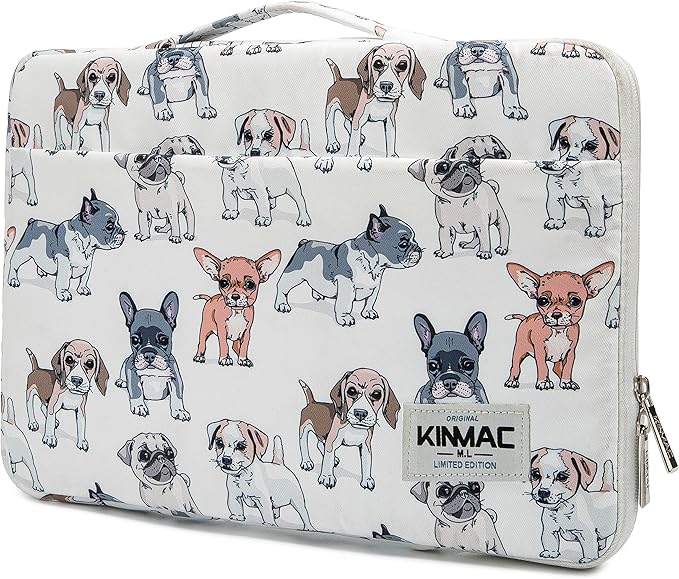 Kinmac Dogs 360° Protective Laptop Sleeve with Handle Computer Case Bag for Surface Pro,MacBook Pro 13",MacBook 12",New MacBook Air 13" Retina and iPad pro 12.9