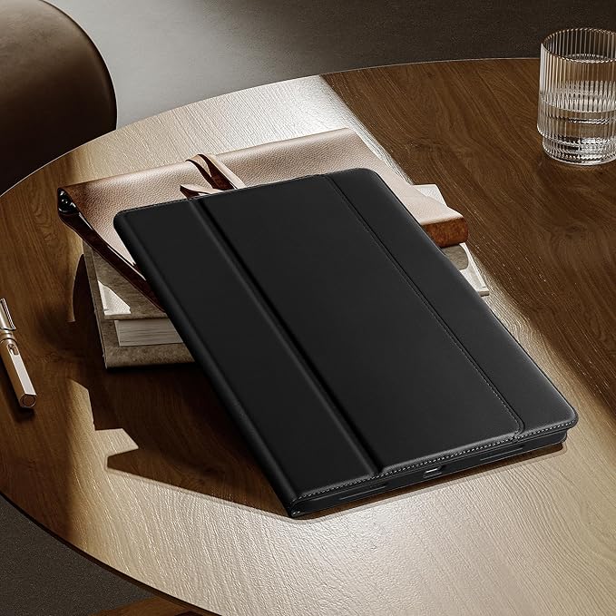 auaua Case for iPad Pro 13 Inch (M5/M4) 2025/2024, with Pencil Holder and Pocket, Multiple Viewing Angles, Magnetic Closure, Auto Sleep/Wake (Black)