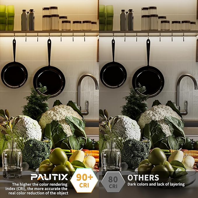 PAUTIX COB LED Strip Light 3087LEDs 20ft/6.1m Natural White 4000K,CRI90+ Super Bright High Lumen,Lead-Free Material 24V Flexible LED Tape,for Home&Office DIY Lighting Project(Adapter Not Included)