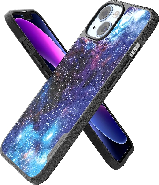Smartish® iPhone 14 Slim Case - Gripmunk Compatible with MagSafe [Lightweight + Protective] Thin Grip Cover with Microfiber Lining - Spaced Out