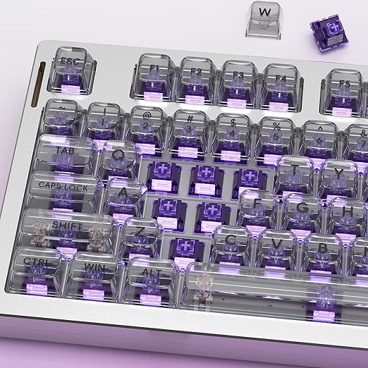 Outemu Violet Pro Keyboard Switch with Dustproof Stem for Mechanical Gaming Keyboard,5-Pin 40gf Tactile Pre-Lubed Switches(10Pcs)