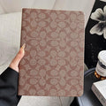 Brown Designer PU Leather Case for iPad 10.2 Inch 9th/8th/7th Gen (2021/2020/2019), iPad Pro 10.5 Inch 2017, Slim Protective Cover with Pencil Holder, Soft TPU Back & Auto Sleep/Wake